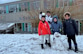 children building a snowman